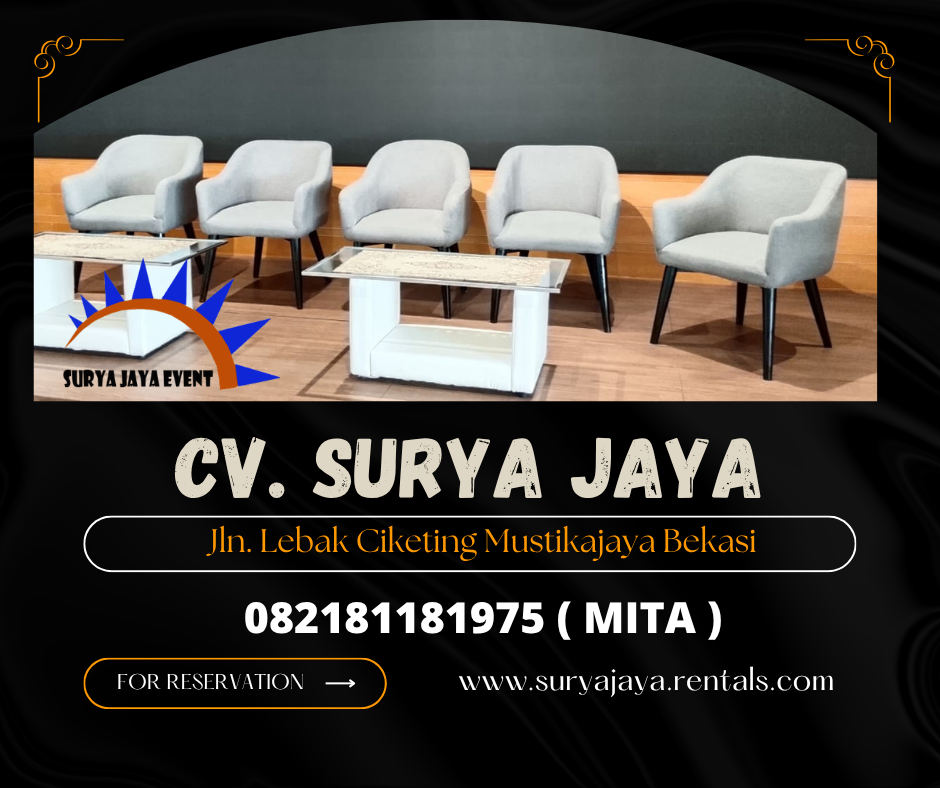 Rental Sofa Studio Set Meja KACA VIP Jakarta (082181181975)