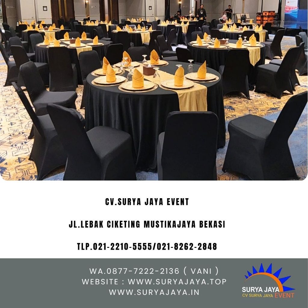 Rental Round Table Taplak Hitam Event Livin Mandiri