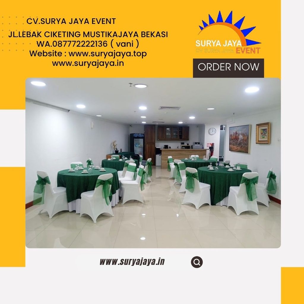 Rental Round Table Topping Hijau Jakarta (087772222136)