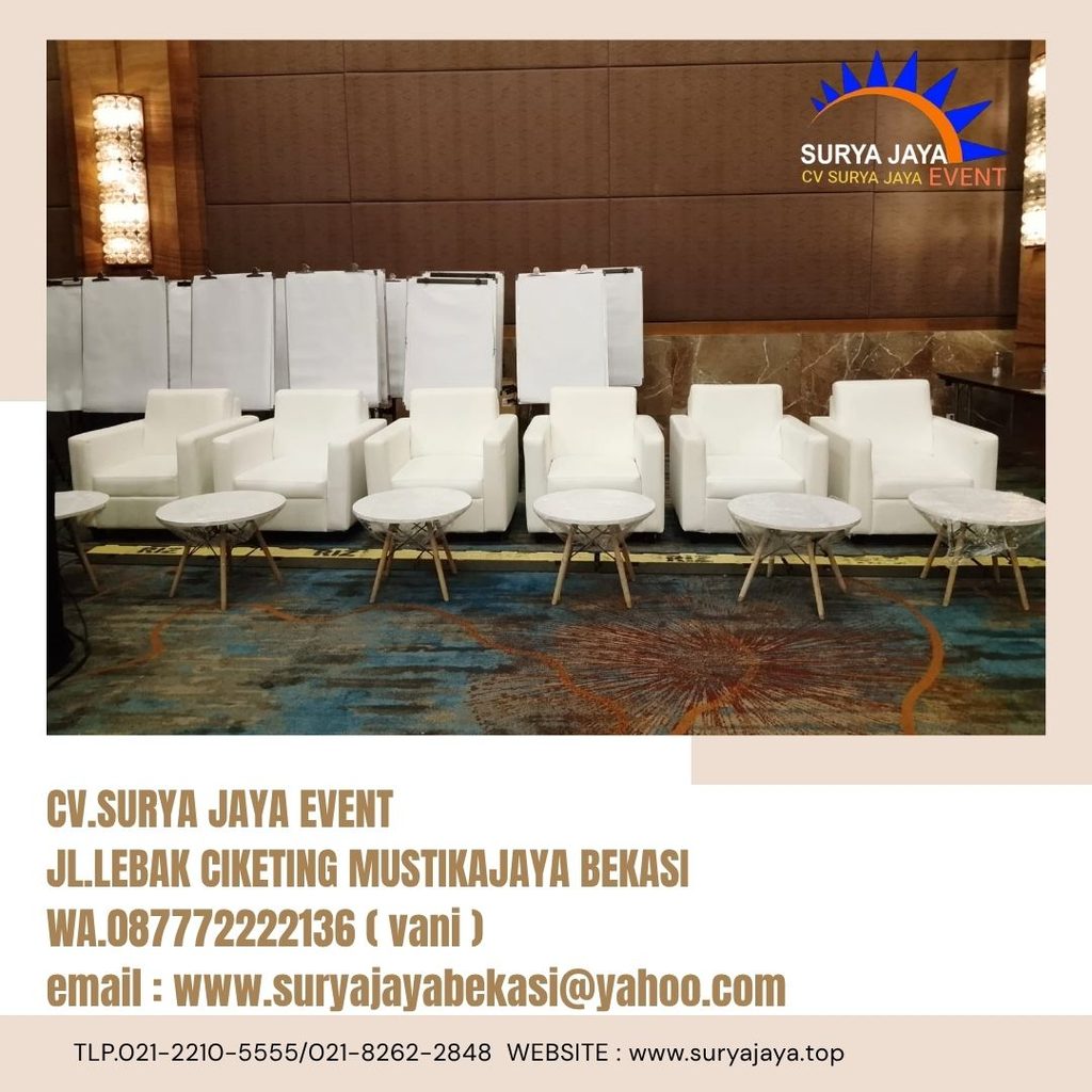 Rental Sofa Kotak,Meja Dirmy Putih Jakarta (087772222136)