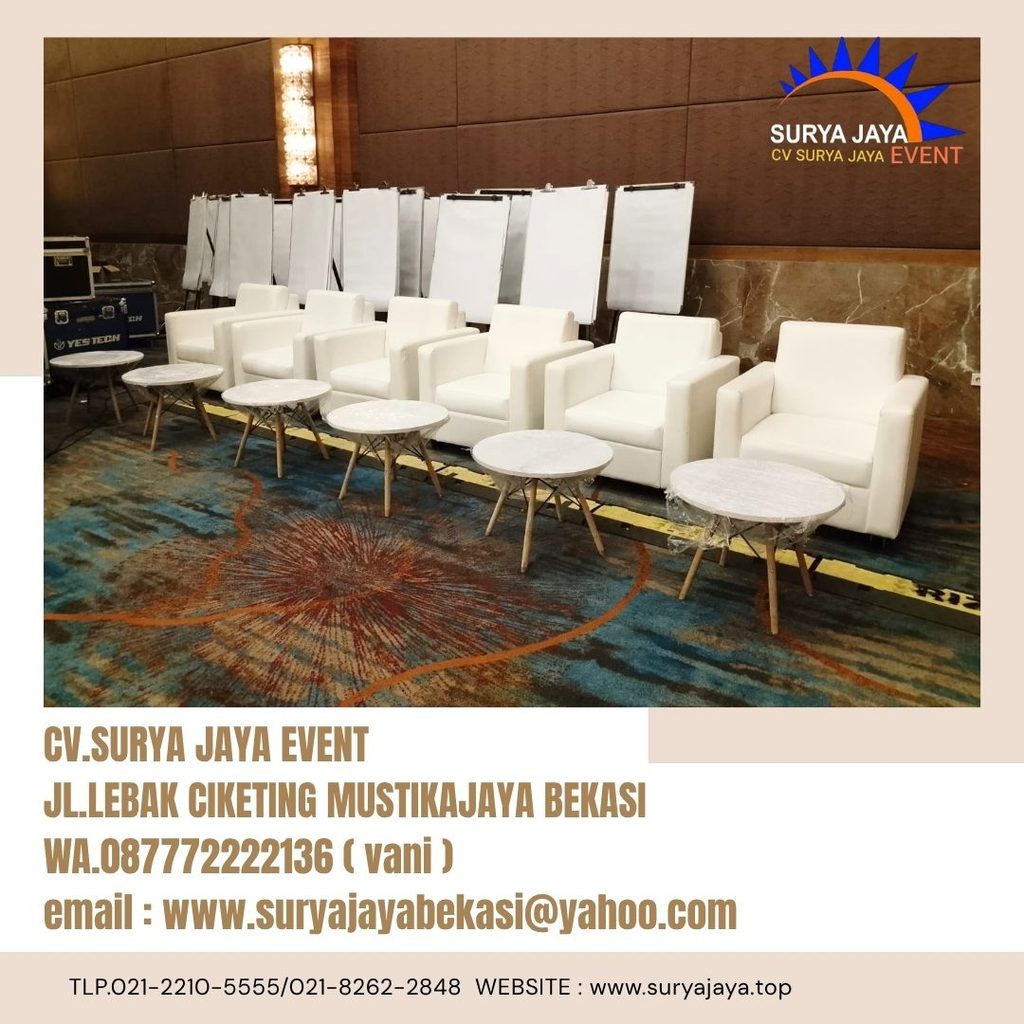 Rental Sofa Kotak,Meja Dirmy Putih Jakarta (087772222136)