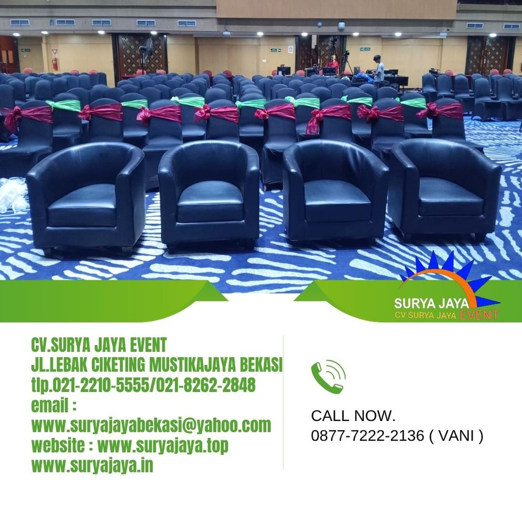 Rental Sofa Oval Warna Hitam Jakarta (087772222136)
