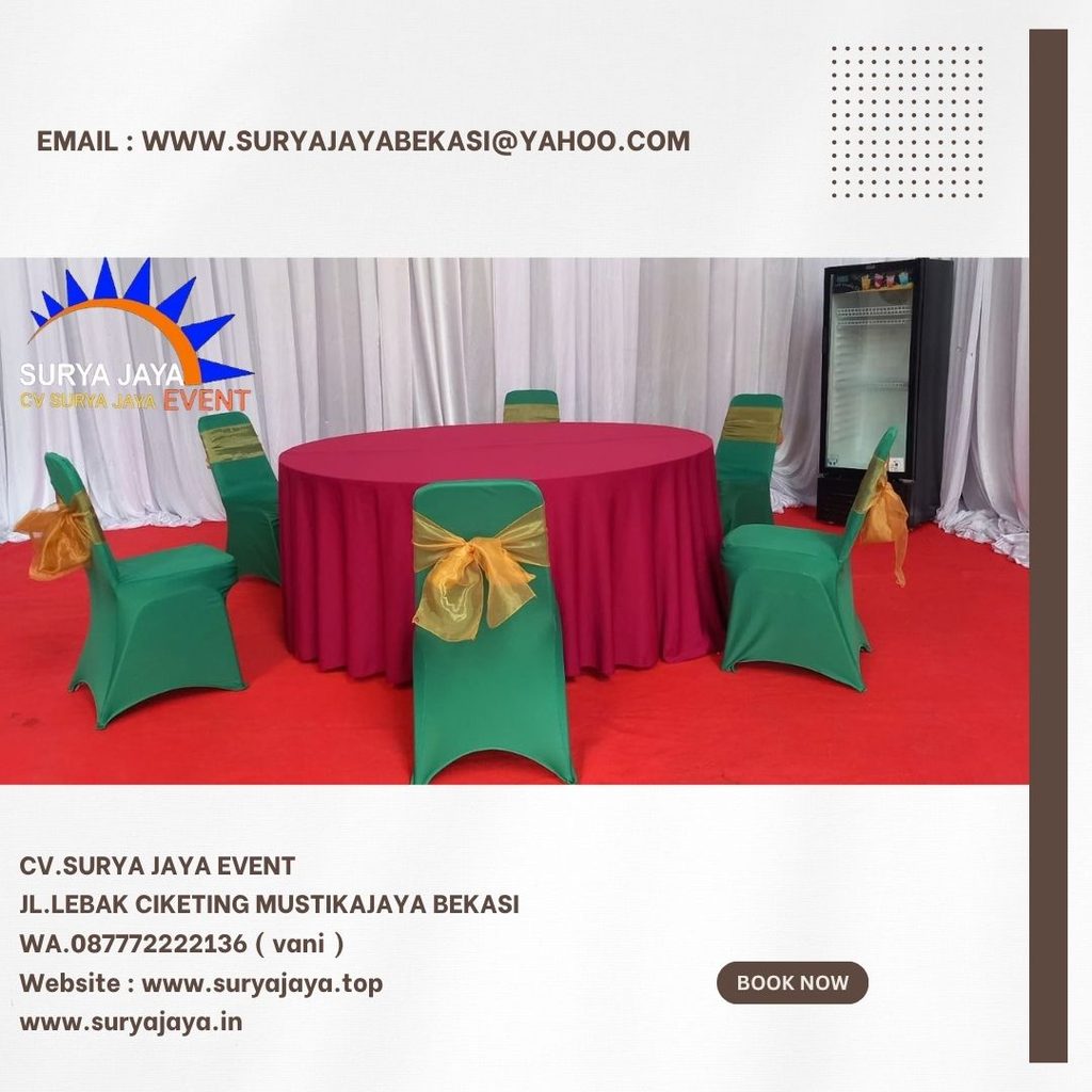 Sewa Cover Kursi Hijau Ketat Jakarta (087772222136)