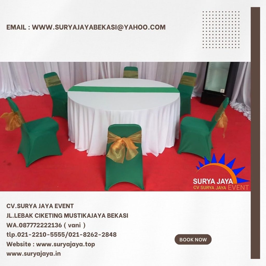 Sewa Cover Kursi Hijau Ketat Jakarta (087772222136)