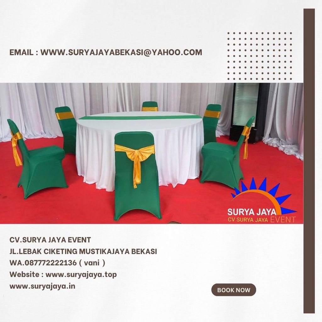 Sewa Cover Kursi Hijau Ketat Jakarta (087772222136)