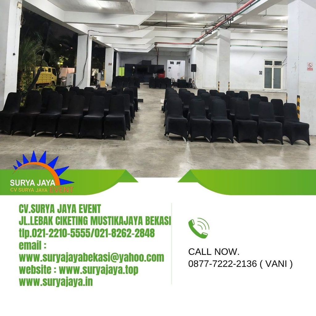 Sewa Kursi Plus Sarung Kursi Ketat Hitam Jakpus (087772222136)