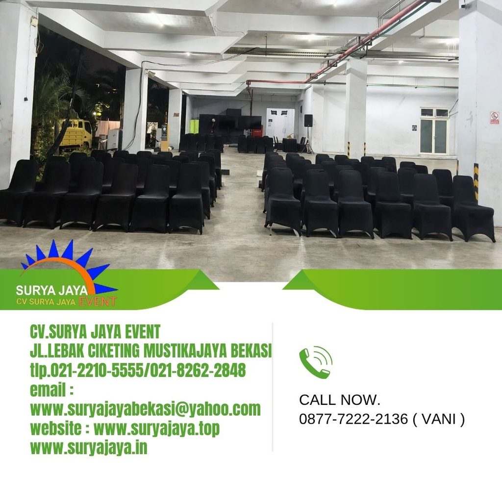 Sewa Kursi Plus Sarung Kursi Ketat Hitam Jakpus (087772222136)