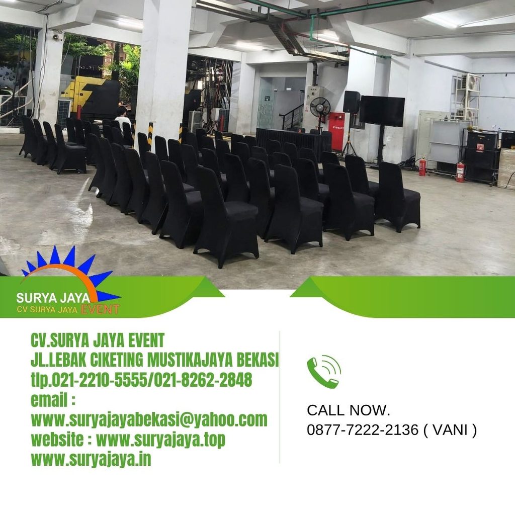 Sewa Kursi Plus Sarung Kursi Ketat Hitam Jakpus (087772222136)