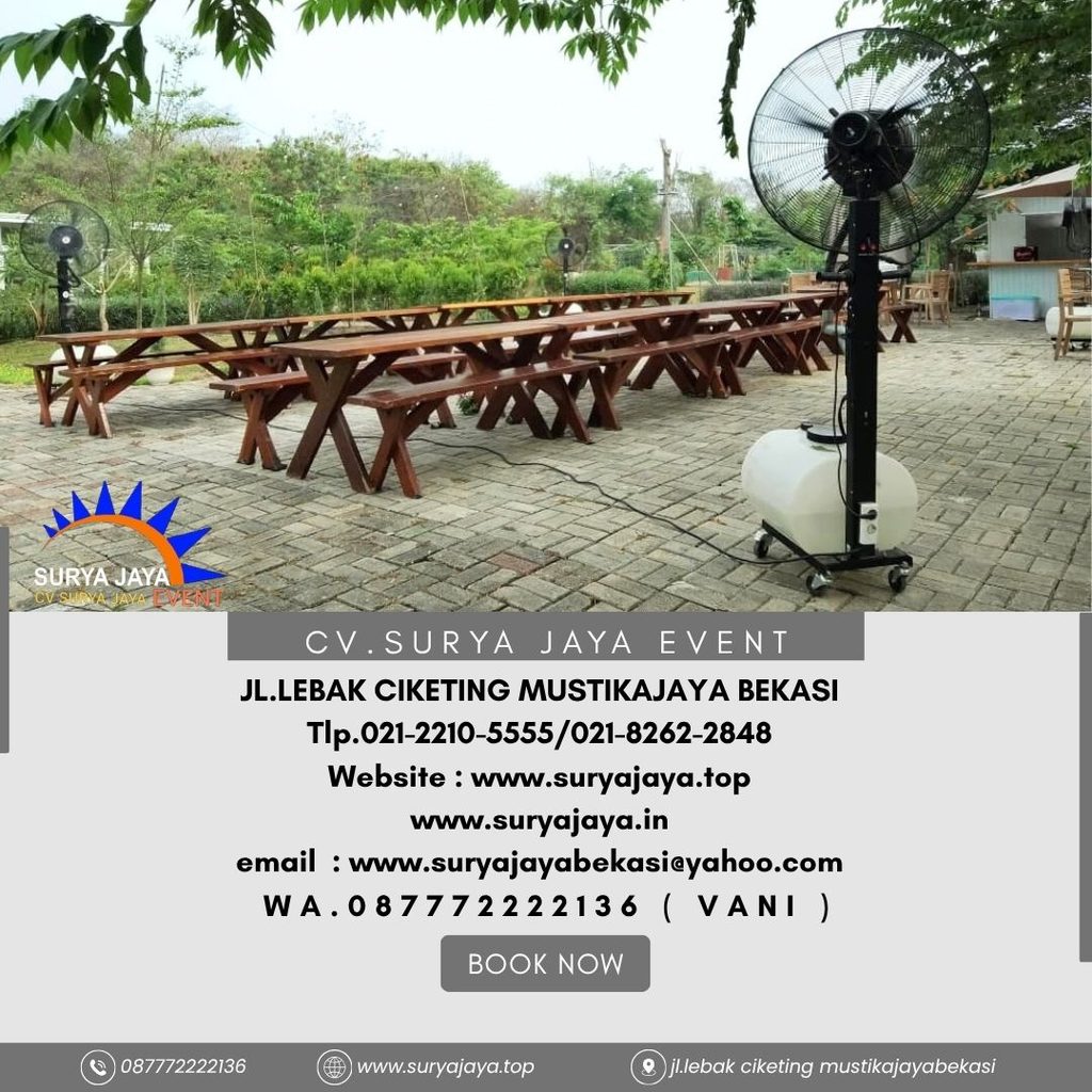 Sewa Meja Bangku Taman Kaki Silang Tamansari Sport Club Persada Kemala Bekasi