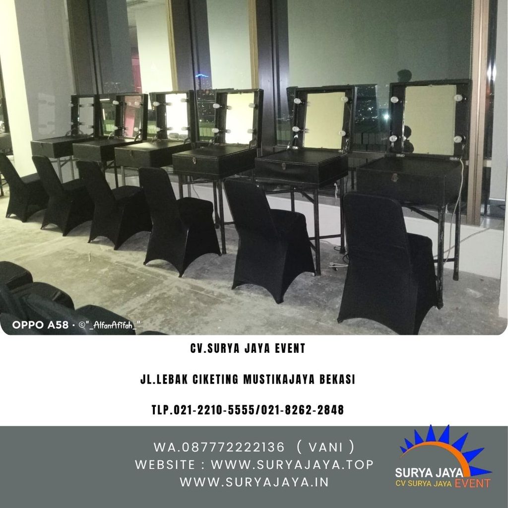 Sewa Meja Rias Portable Hitam Central Senayan 2