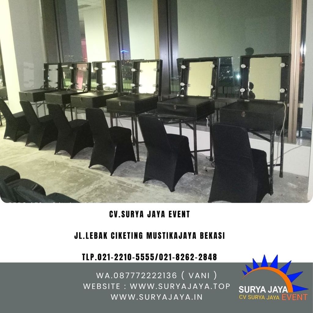 Sewa Meja Rias Portable Hitam Central Senayan 2