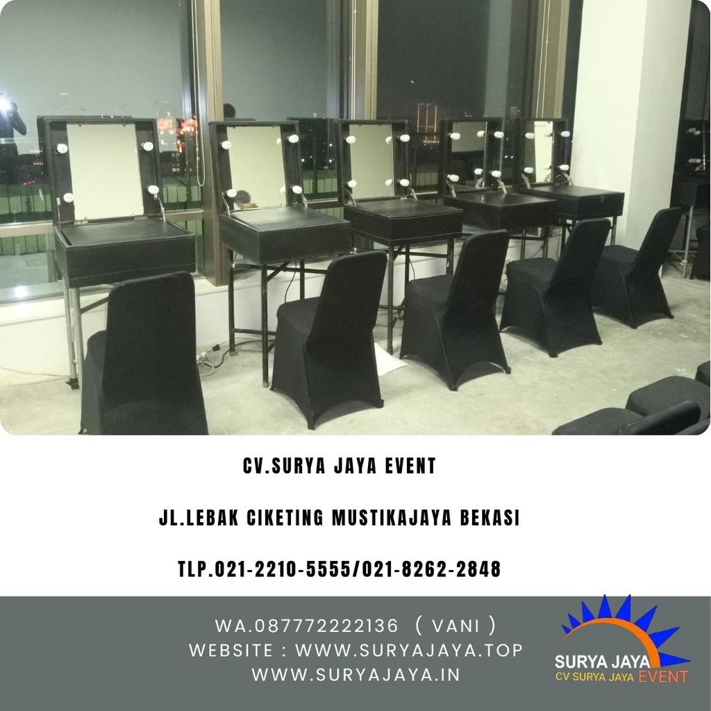 Sewa Meja Rias Portable Hitam Central Senayan 2