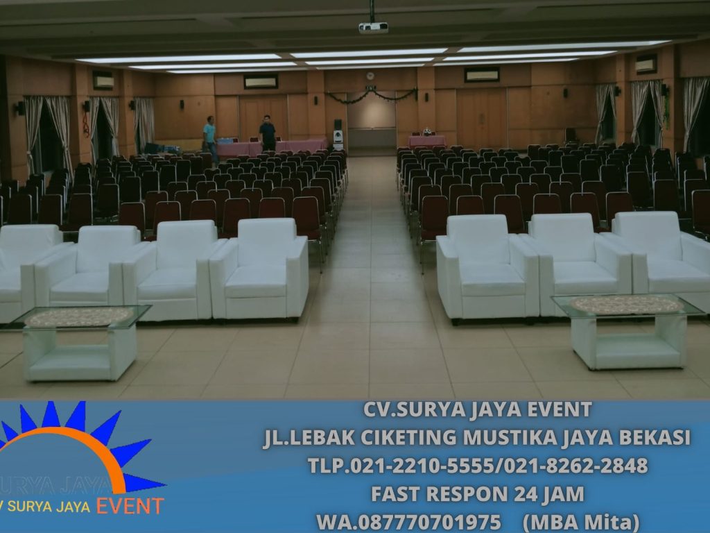 Sewa Sofa Single Putih Set Meja VIP Jakarta (0877-7070-1975)