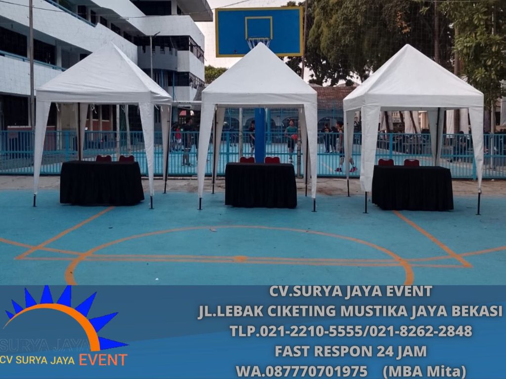 Rental Tenda bazar,Tenda plafon Rumbai Putih Biru UNJ (0877-7070-1975)