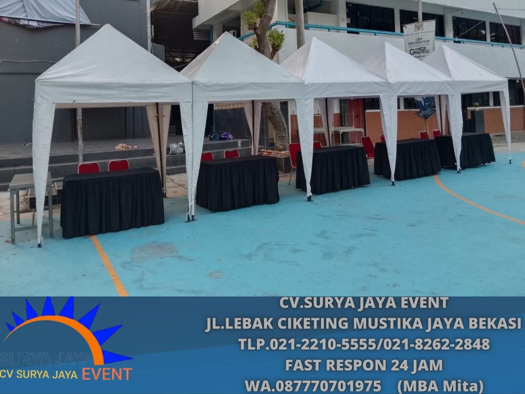 Rental Tenda Bazar Putih 2x2m Dan 3x3m Jakarta (0877-7070-1975)