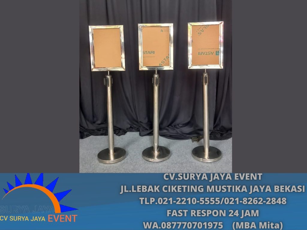 Sewa Tiang Sign In Out Ukuran A3 dan A4 Jakarta